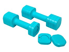 Acra nastavitelná činka LADY 2-5 lb – set 2 ks v balení celkem 4,66 Kg