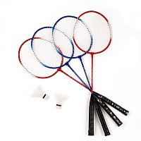 Acra badmintonový set 4 rakety, síť a míčky