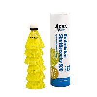 Acra badmintonové míčky 500, 6 ks nylon v dóze