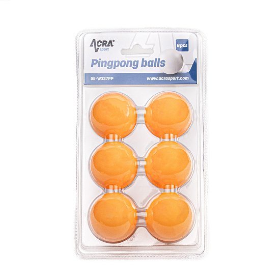 Acra míčky na stolní tenis 6 ks, 40mm, ABS