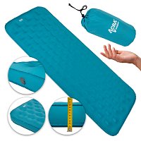 ACRA L140MO Komfortní nafukovací karimatka modrá 10cm a délkou 200cm