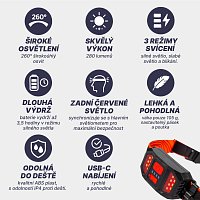 ACRA Outdoor čelová svítilna LAMP1