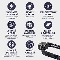 ACRA Outdoor čelová svítilna LAMP2