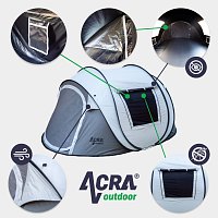 Acra Outdoor ST31 samorozkládací stan pro 2-3 osoby/2seconds - stříbrný se zatmavením