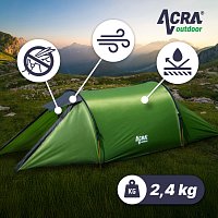 Acra turistický ultralehký stan ST32 pro 2 osoby - zelený