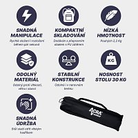 Acra campingový skládací stůl C3S - hliník 70x70x70cm