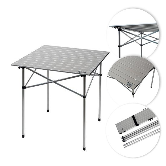 Acra campingový skládací stůl C3S - hliník 70x70x70cm