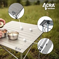 Acra campingový skládací stůl C3S - hliník 70x70x70cm