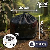 Acra C22 camping set nádobí alluminium pro 3-4 osoby