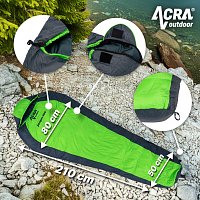 Acra péřový spací pytel Pongee 800 - 210 cm, kachní peří