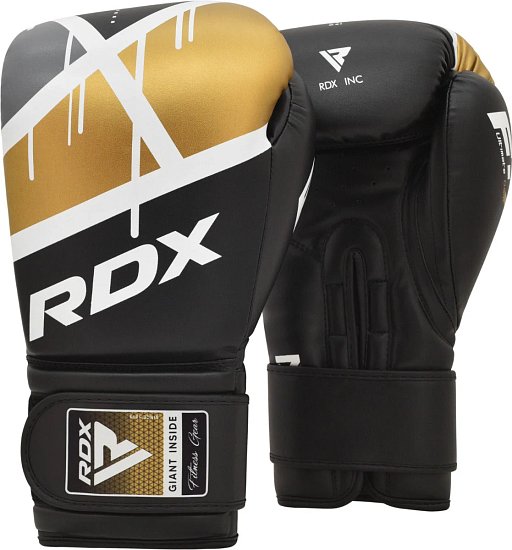 RDX Boxerské rukavice F7 Ego, černo zlaté