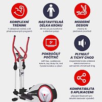 Ergonomický elipticall s běžeckými aplikacemi BE92E