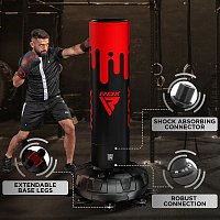RDX Volně stojící boxovací pytel ADULTS PUNCH BAG F9 s rukavicemi, červeno-černý 6ft